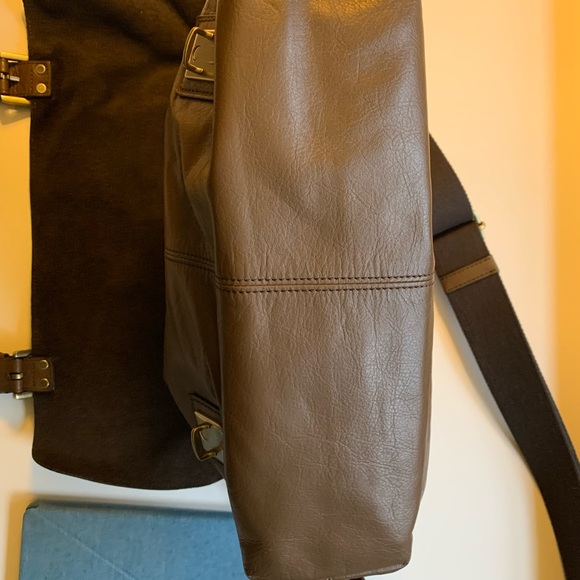 Mulberry dark brown messaged bag - Picture 4 of 7